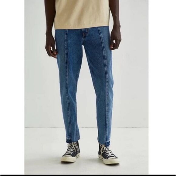 BDG Urban Outfitters Dad Slim Tapered Fit Pieced in Vintage Denim Jeans 30x30 - Picture 1 of 10